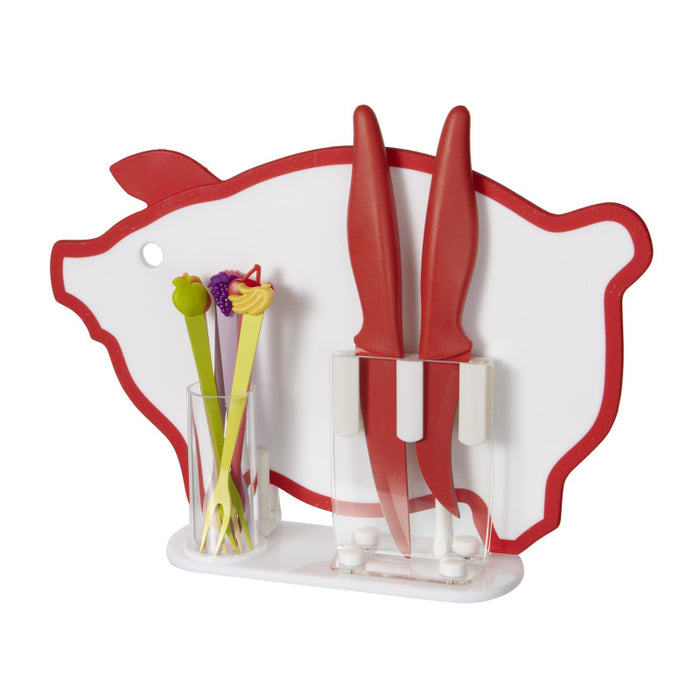 Set di 6 confezioni Kitchen Tagliere+coltelli 0080365 Liv