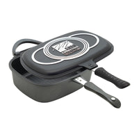 Set di 6 Fornetti Doppio Rettangolare Con Griglia In Acciaio 24x32 Cm