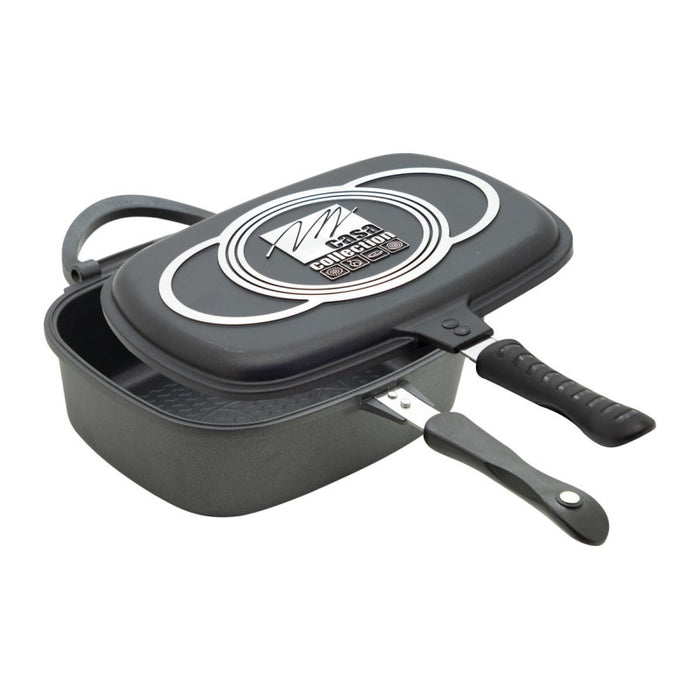 Set di 6 Fornetti Doppio Rettangolare Con Griglia In Acciaio 24x32 Cm