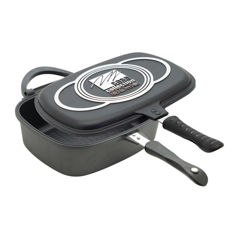 Set di 6 Fornetti Doppio Rettangolare Con Griglia In Acciaio 24x32 Cm