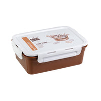 Set di 6 Lunch Box 3pezzi+vassoio Rett Marronepnp