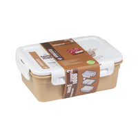 Set di 6 Lunch Box 3pezzi+vassoio Rett Marronepnp