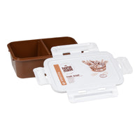 Set di 6 Lunchbox 2 Scomparti 1000ml Marrone Pnp