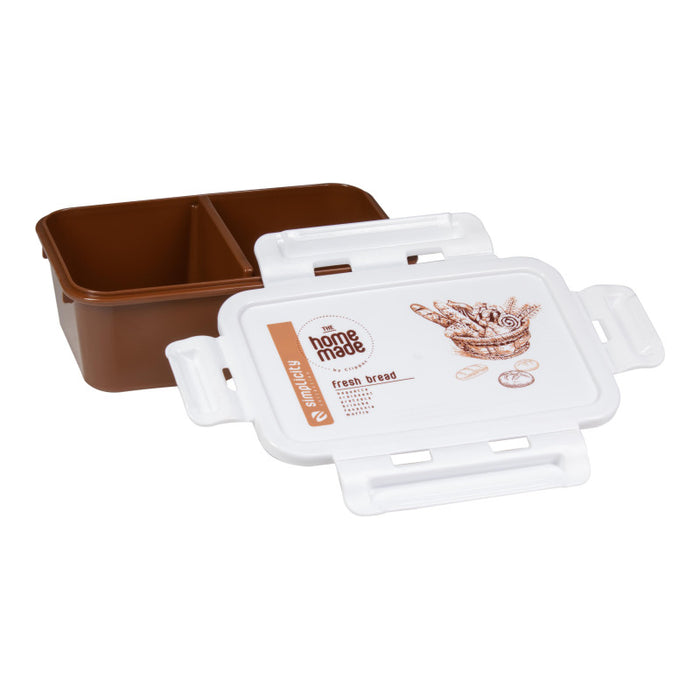 Set di 6 Lunchbox 2 Scomparti 1000ml Marrone Pnp