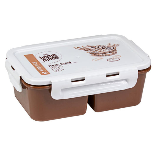 Set di 6 Lunchbox 2 Scomparti 1000ml Marrone Pnp