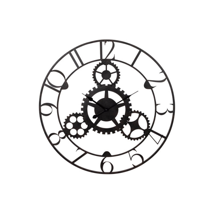 Set di 6 Orologi Da Parete Basel ø60 Cm In Metallo Nero