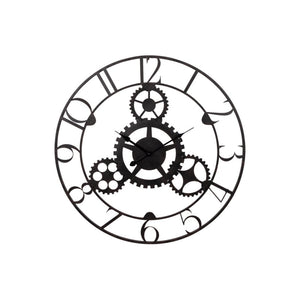 Set di 6 Orologi Da Parete Basel ø60 Cm In Metallo Nero