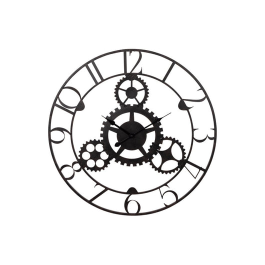 Set di 6 Orologi Da Parete Basel ø60 Cm In Metallo Nero