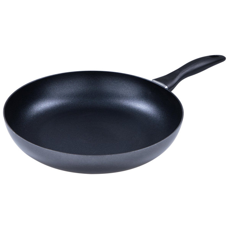 Set di 6 Padelle Alluminio Stampato Cm28 Medua Grigio Fondo Induzione Manico Bakelite