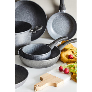 Set di 6 Padelle Alta Cm 24 Silver Rock