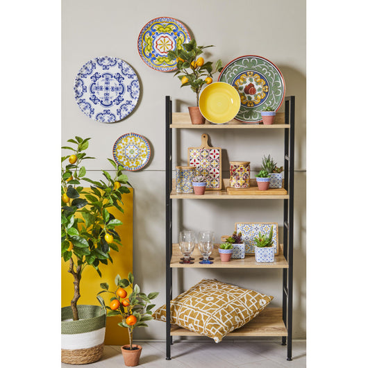 Set di 6 Piante Di Limone Artificiale In Vaso Di Terracotta H 43 Cm