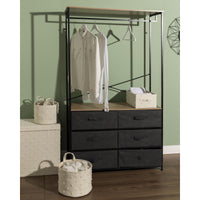 Set di 6 Porta Biancheria Pieghevole Pompon 40x30x50 Bianco