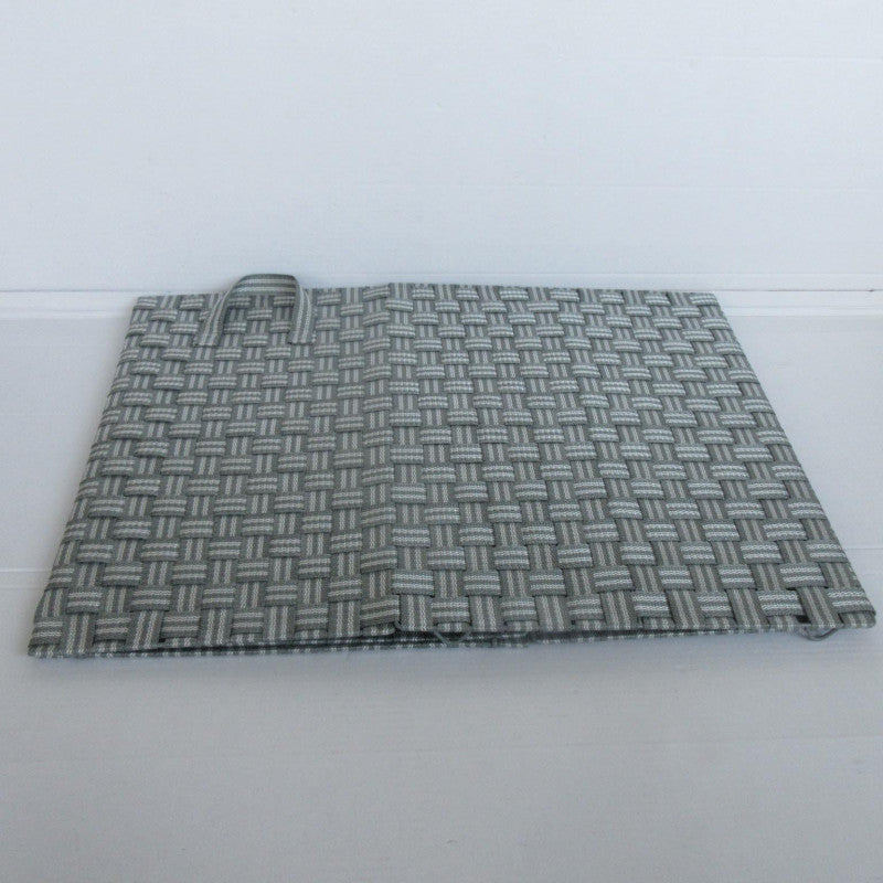 Set di 6 Porta Biancheria Twist Pieghevole Rett In Pp Intrecciato Grigio 40x30x50