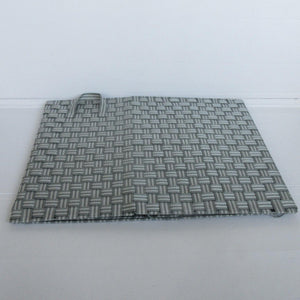 Set di 6 Porta Biancheria Twist Pieghevole Rett In Pp Intrecciato Grigio 40x30x50