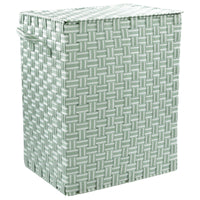 Set di 6 Porta Biancheria Twist Pieghevole Rett In Pp Intrecciato Verde 40x30x50