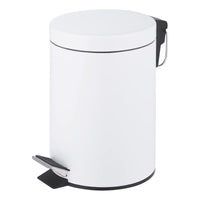 Set di 6 Porta Rifiuti A Pedale 5lit Bianco Con Chiusura Soft