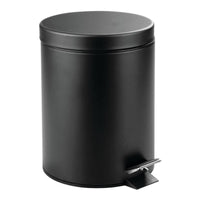 Set di 6 Porta Rifiuti A Pedale 5lit Nero Con Chiusura Soft