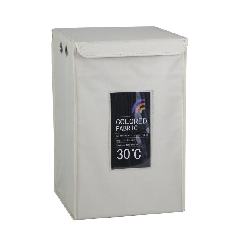 Set di 6 Portabiancheria Pieghevole Oxford Bianco 36x36x65 Tny