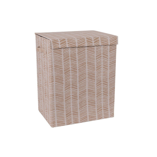 Set di 6 Portabiancheria Rettangolare Pieghevoli Con Manici Ximba 40x30x50 Cm Beige