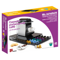 Set di 6 Portacapsule A Cassetta 48 Posti Adatto A Nespresso E Similari Metallo