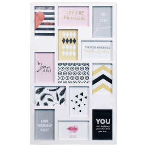 Set di 6 Portafoto 13 Posti Edge 63,5x38 Bianco