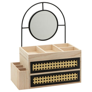 Set di 6 Portagioie Con Specchietto E Due Cassetti Vienna 37x30x17,5