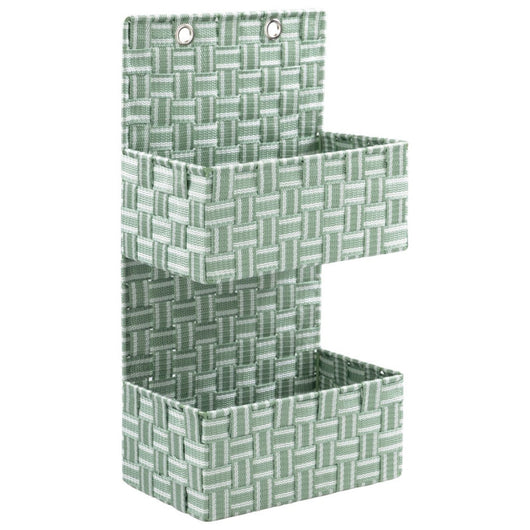 Set di 6 Portaoggetti Parete A Due Piani In Pp Intrecciato Verde
25x15x11/50