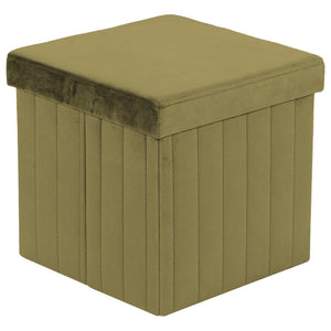 Set di 6 Pouf Aron In Velluto Senape 35x35x34,5