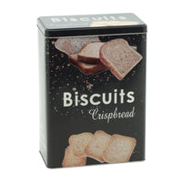 Set di 6 Scatole Latta Rettangolare Decorazione Biscotti 18x10x25 Cm