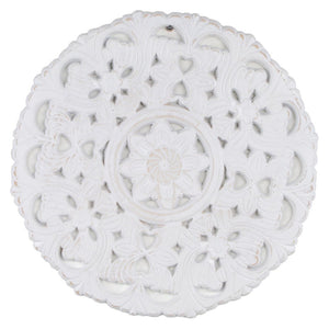 Set di 6 Sculture Decorativa Tonda Scolpita Lhasa 38,5x1,5