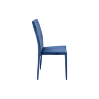 Set di 6 Sedie Connie Velluto Blu 41x44x90