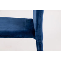 Set di 6 Sedie Connie Velluto Blu 41x44x90