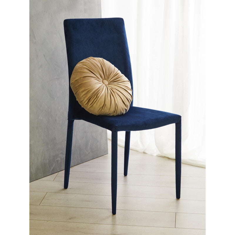 Set di 6 Sedie Connie Velluto Blu 41x44x90