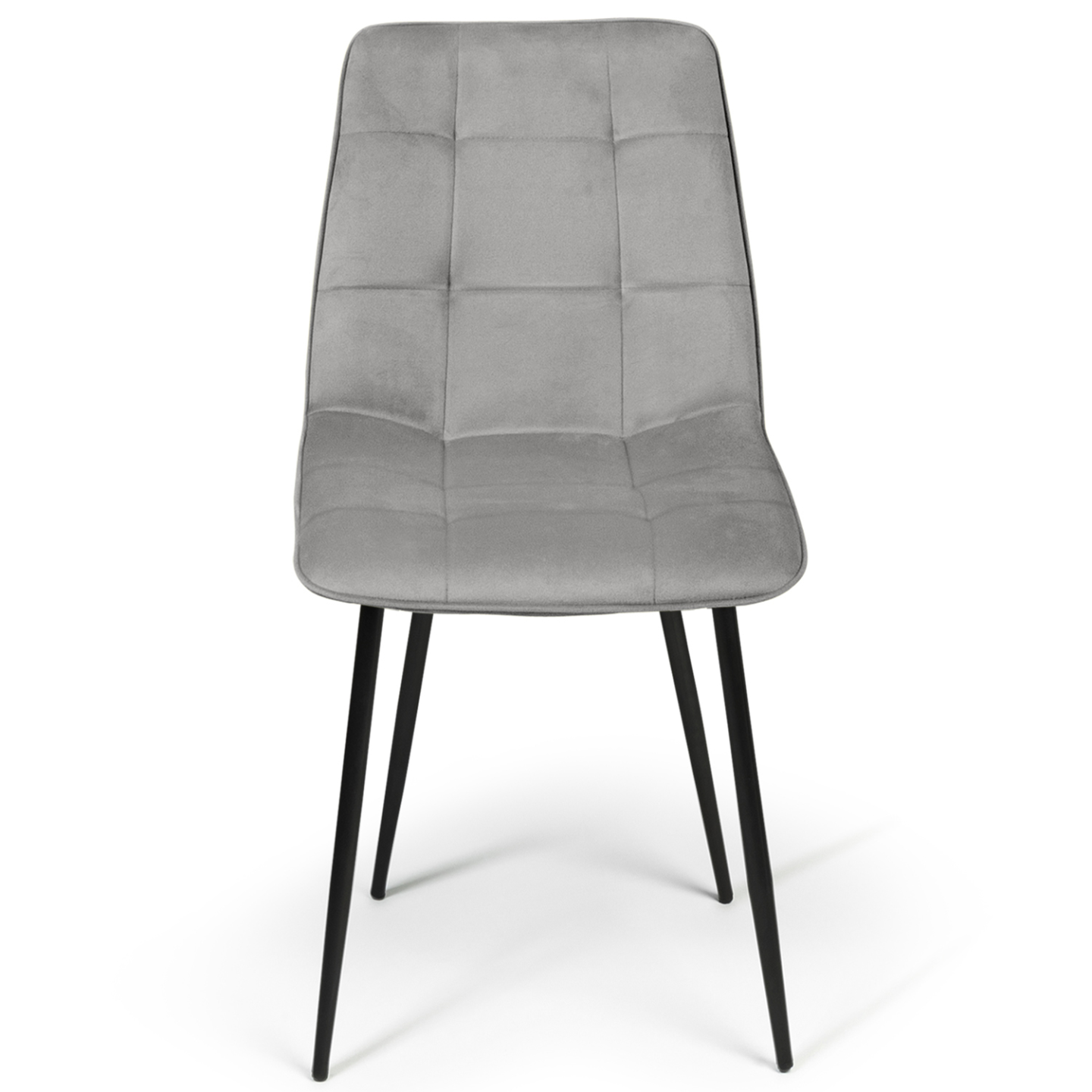 IDMarket - Set di 6 sedie da pranzo in velluto blu x2, grigio scuro x2, grigio chiaro, giallo MILA