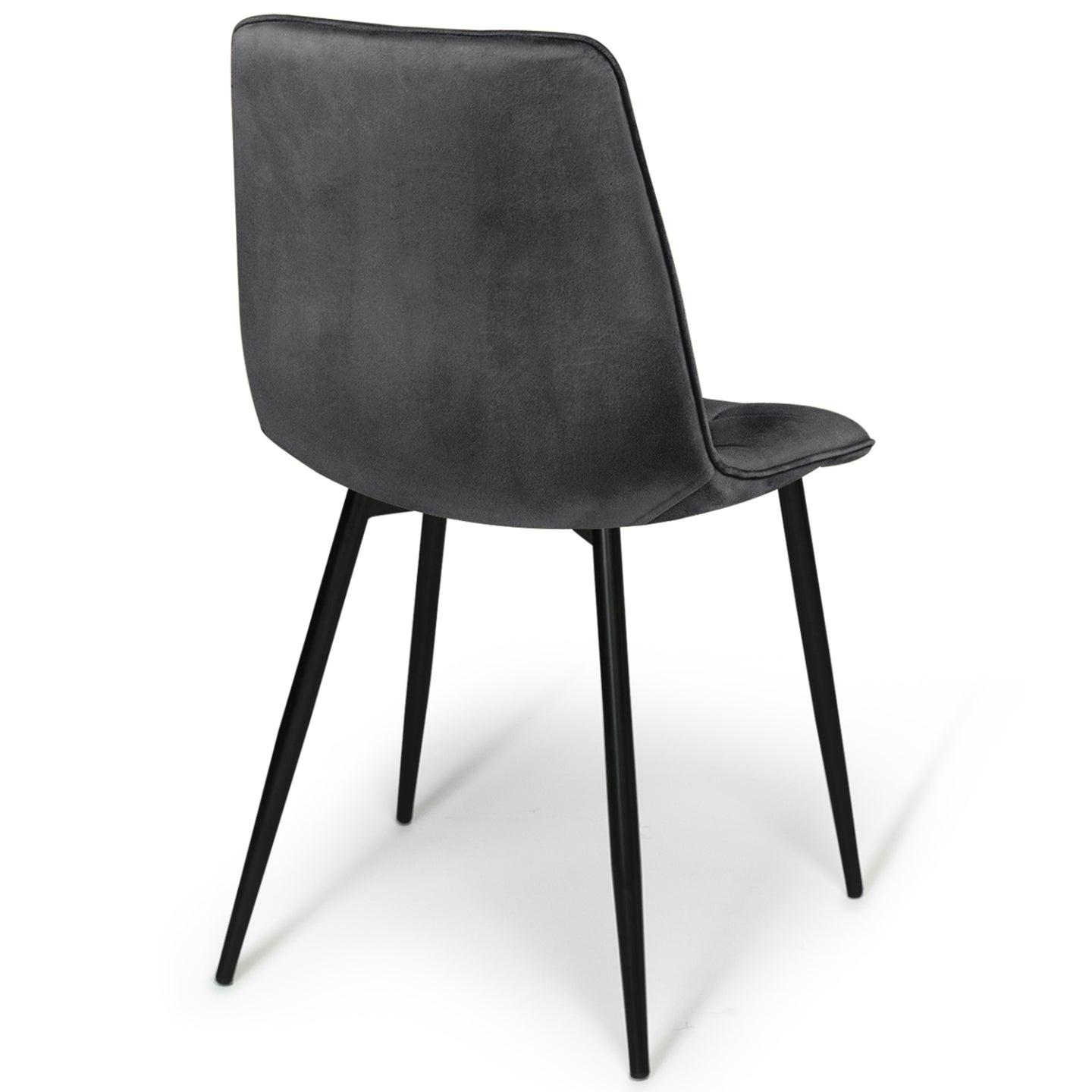 IDMarket - Set di 6 sedie da pranzo in velluto grigio scuro MILA