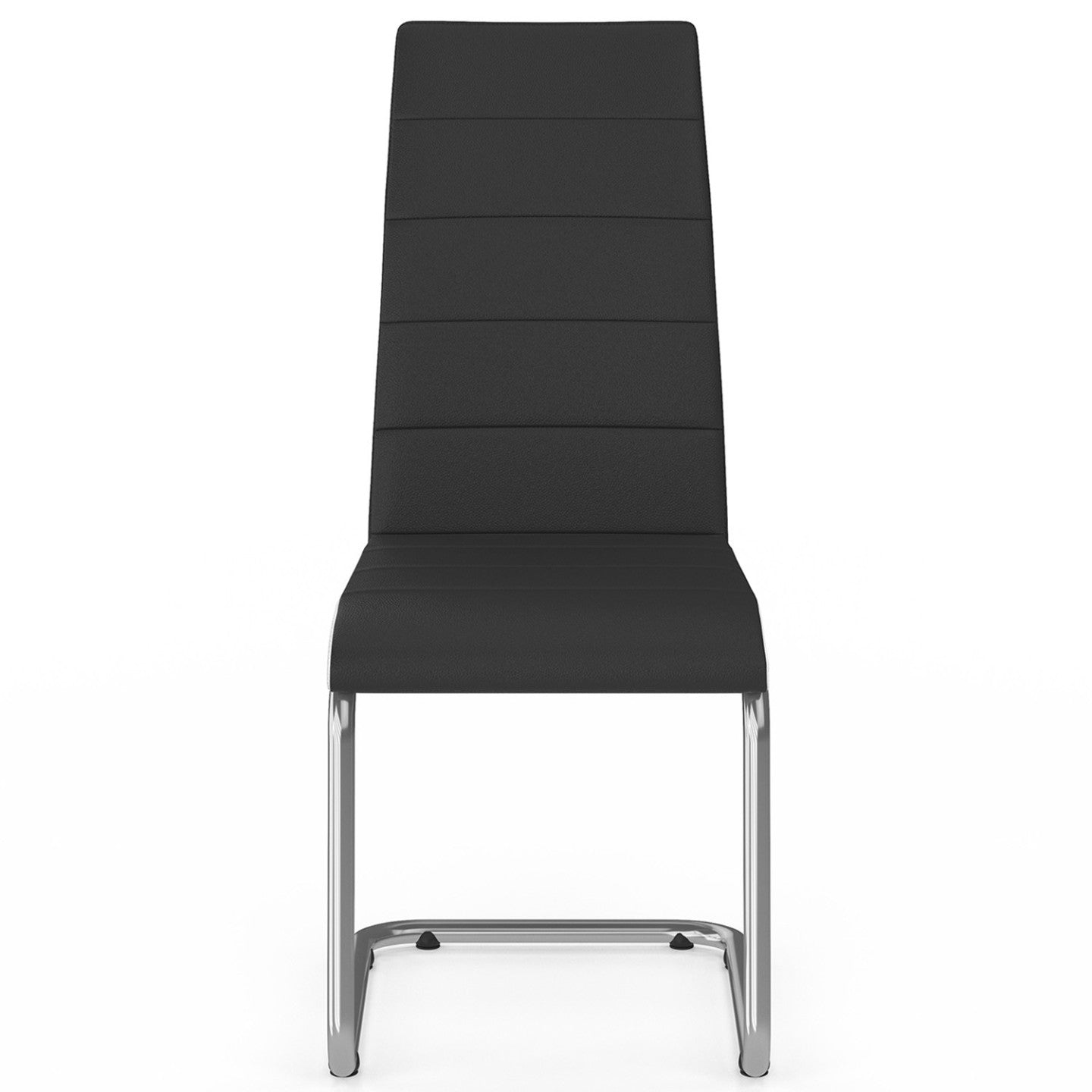 IDMarket - Set di 6 sedie da pranzo MIA nere con finiture bianche