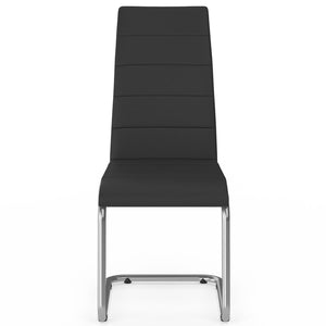 IDMarket - Set di 6 sedie da pranzo MIA nere con finiture bianche