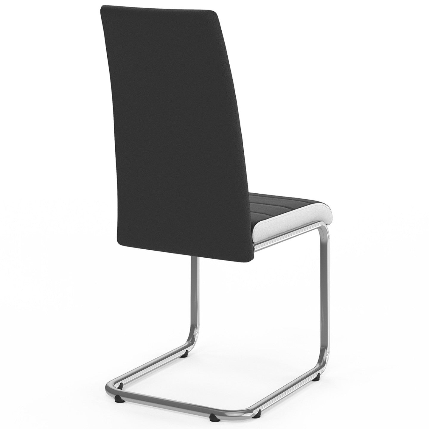 IDMarket - Set di 6 sedie da pranzo MIA nere con finiture bianche