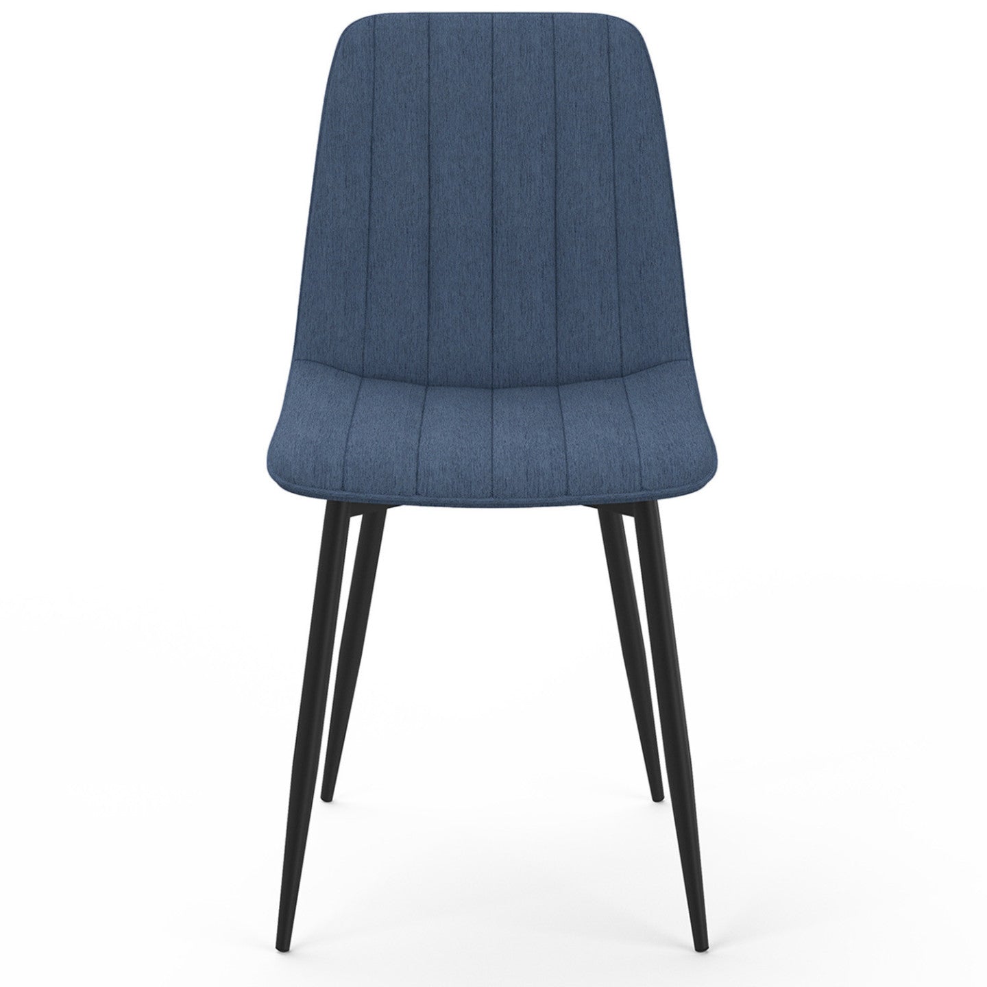 IDMarket - Set di 6 sedie da pranzo MIRA in tessuto blu