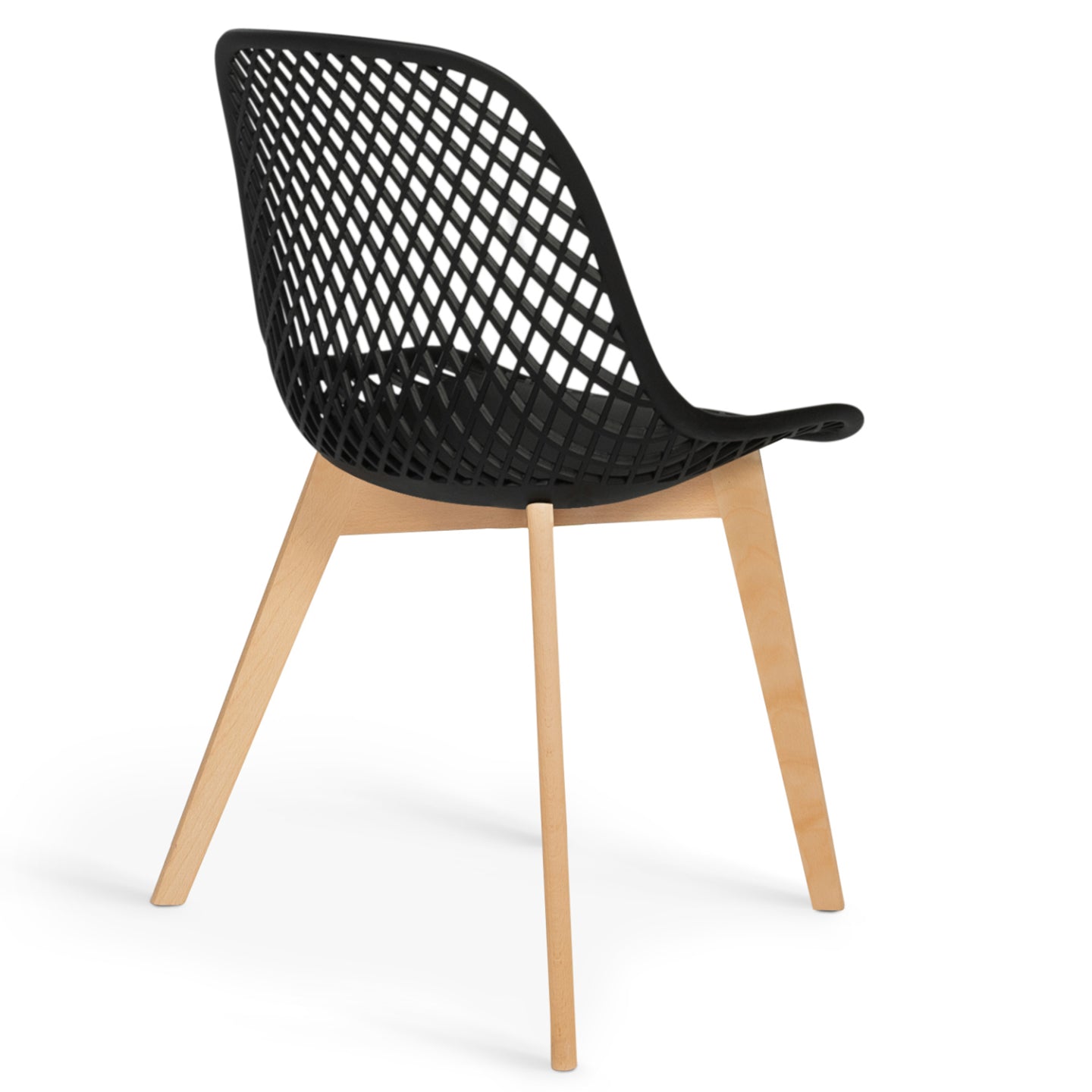 IDMarket - Set di 6 sedie da pranzo nero MANDY