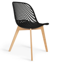 IDMarket - Set di 6 sedie da pranzo nero MANDY