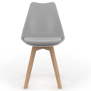 IDMarket - Set di 6 sedie da pranzo scandinave SARA, grigio chiaro