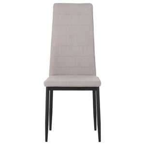 Set di 6 Sedie Dahlia In Tessuto Beige 42x51x98,5