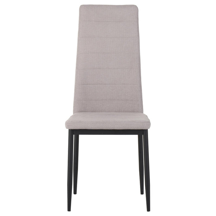 Set di 6 Sedie Dahlia In Tessuto Beige 42x51x98,5