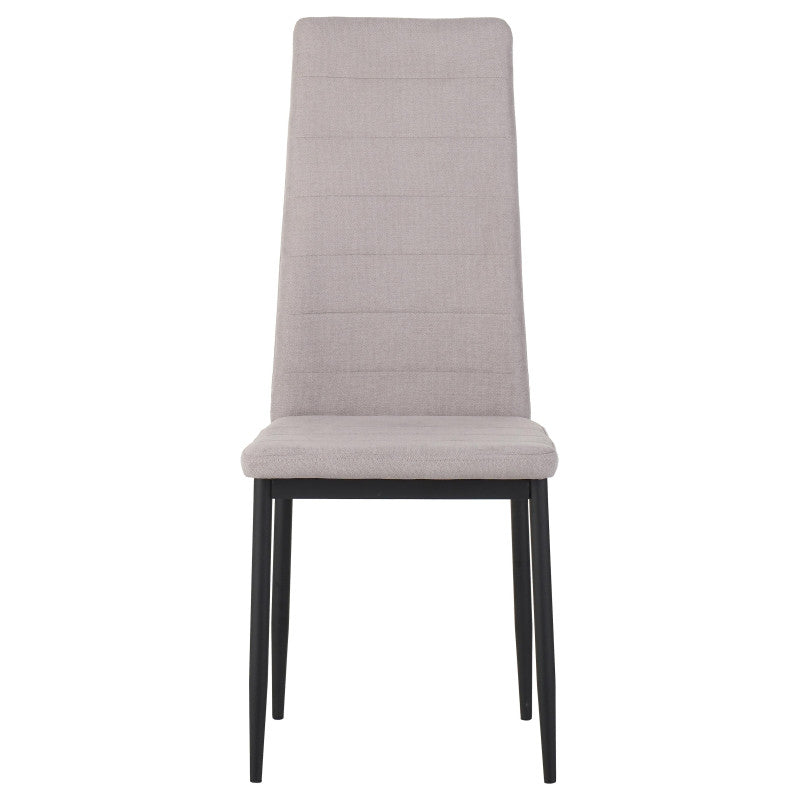 Set di 6 Sedie Dahlia In Tessuto Beige 42x51x98,5