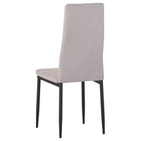 Set di 6 Sedie Dahlia In Tessuto Beige 42x51x98,5