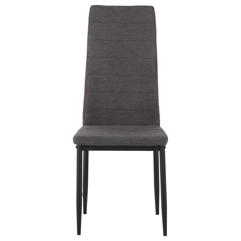 Set di 6 Sedie Dahlia In Tessuto Grigio Scuro 42x51x98,5