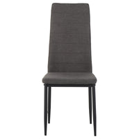 Set di 6 Sedie Dahlia In Tessuto Grigio Scuro 42x51x98,5