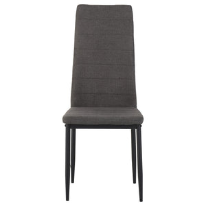 Set di 6 Sedie Dahlia In Tessuto Grigio Scuro 42x51x98,5