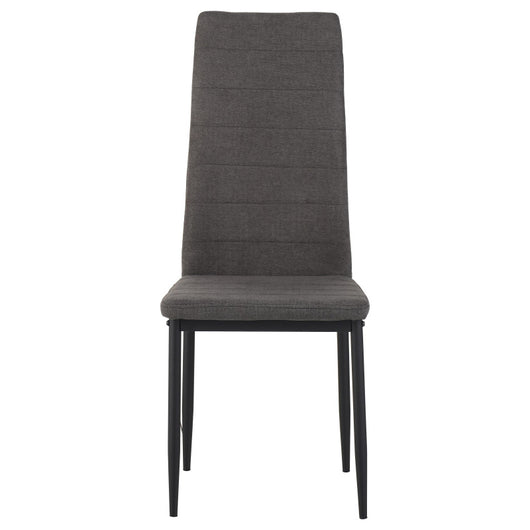 Set di 6 Sedie Dahlia In Tessuto Grigio Scuro 42x51x98,5